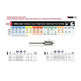 Hepyc  6mm Double Cut Carbide Burr (Cylinder Ball Nose) 3203